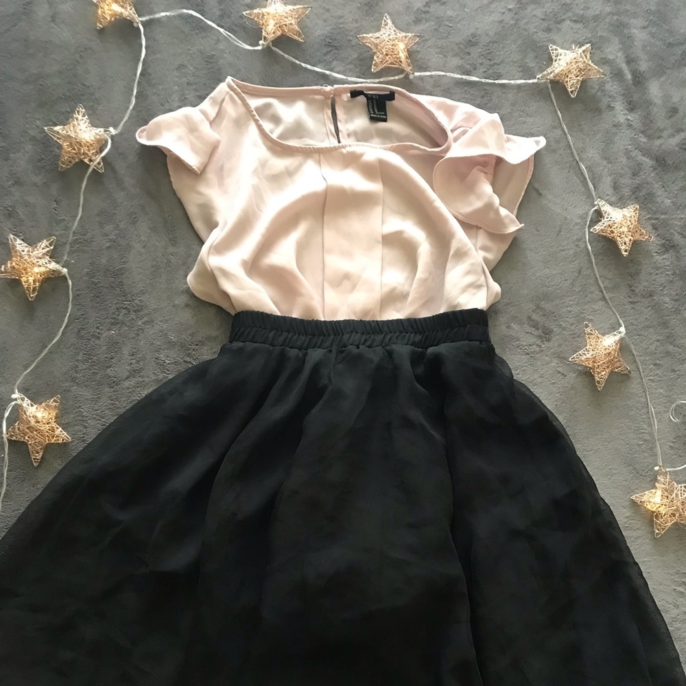Silky Black Skirt
